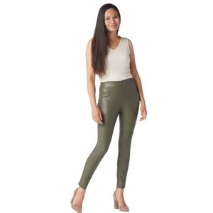 Lisa Rhinna Colection OlIve Green Faux Leather Pants Plus Size 20